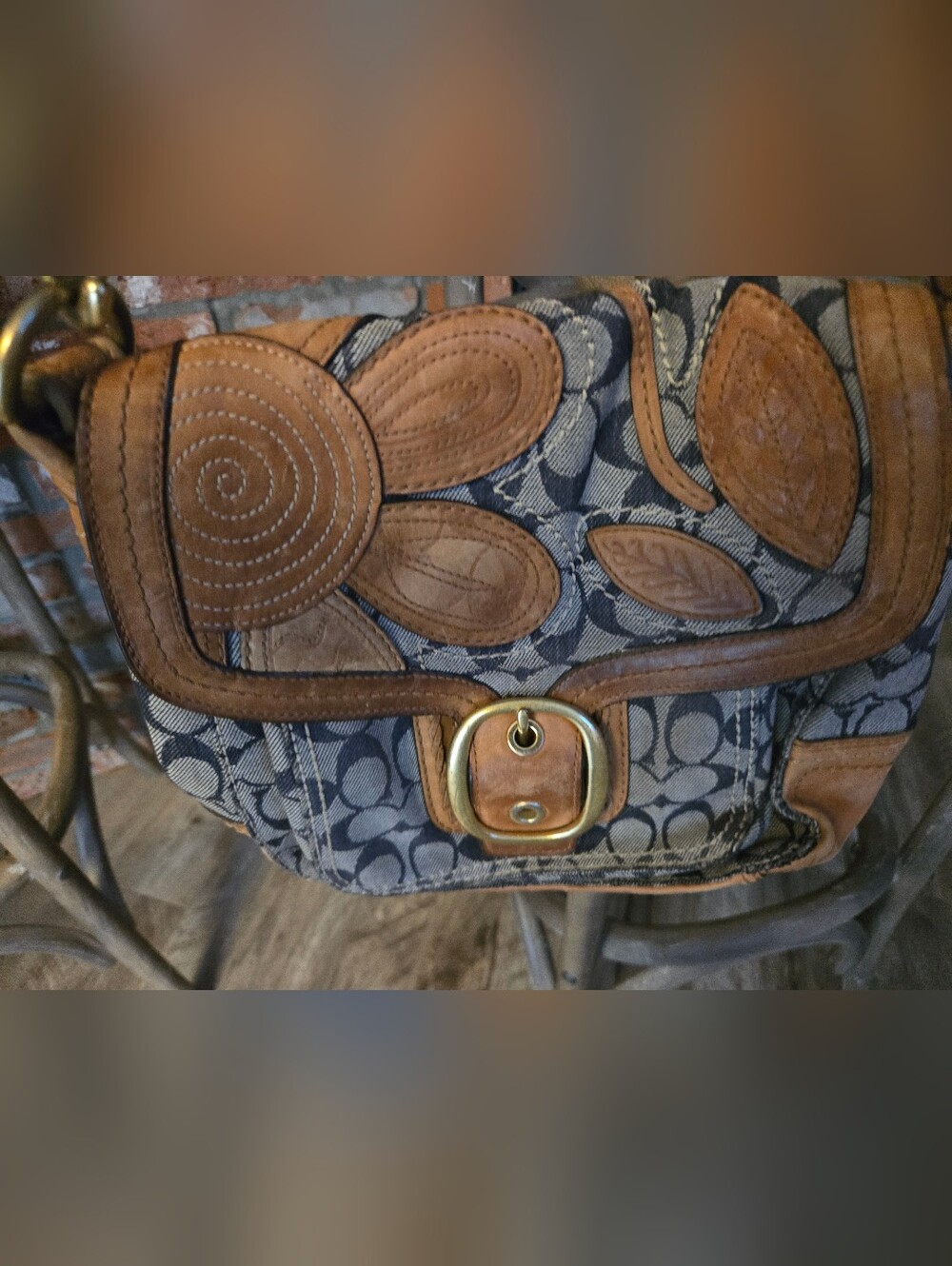 *RARE* Vintage Coach Denim Bleeker Bag...well-loved.